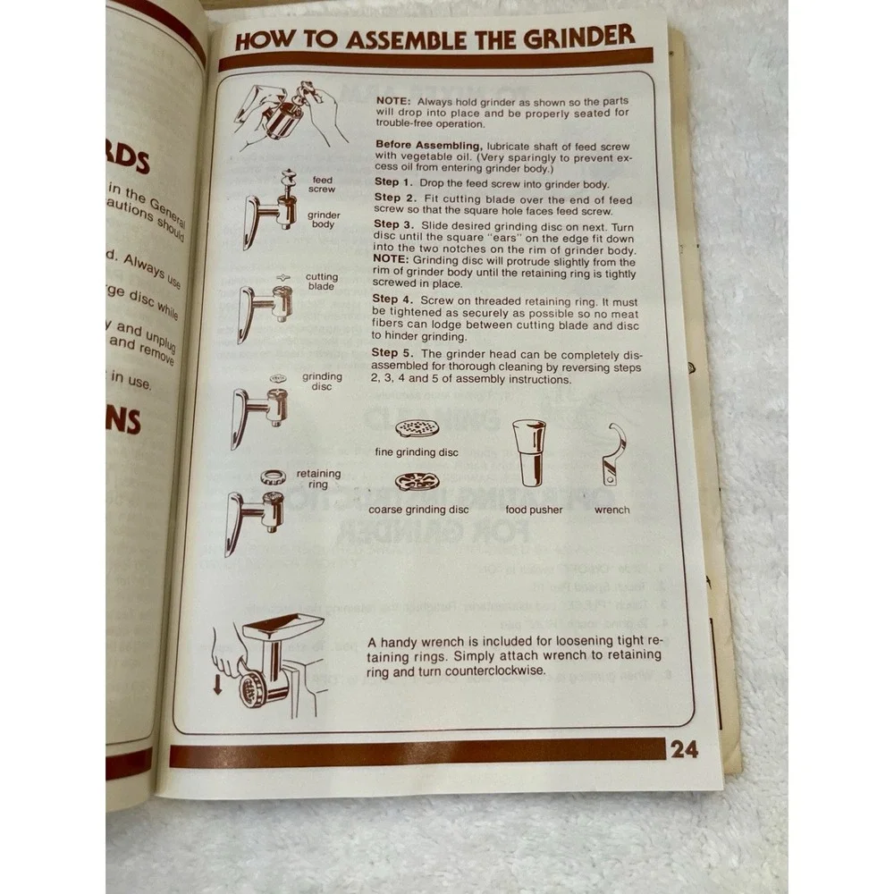 Vintage 1984 Oyster Kitchen Center Cookbook Instruction Manual